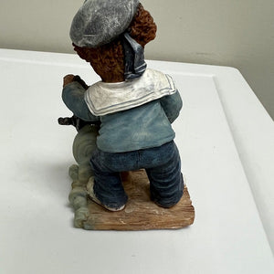 Nautical Sailor Bear Resin Figurine 4 inch