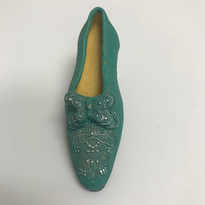 Novelty Collectible Miniature Resin Shoe Turquoise