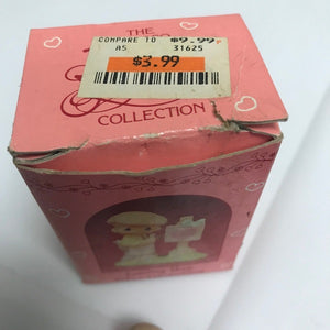 Precious Moments Miniature Valentines Figurine 1990 Loving You Dear Valentine