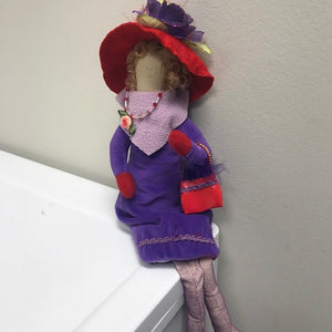 Red Hat Society Doll Delton Products Plush Red Hat Doll