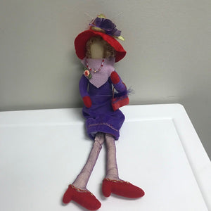 Red Hat Society Doll Delton Products Plush Red Hat Doll