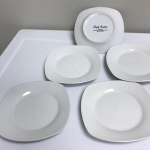 Simply Inviting Porcelain White Saucers Set of 4