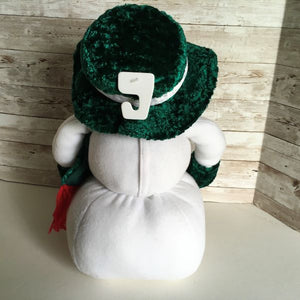 Singing Snowman Weighted Bottom 16" Plush Snowman Decoration Lights Up