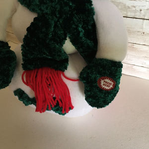 Singing Snowman Weighted Bottom 16" Plush Snowman Decoration Lights Up