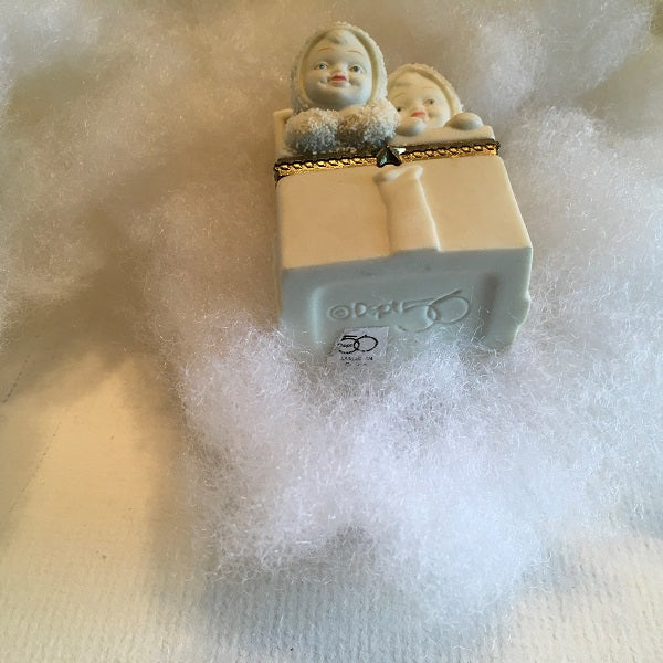 Department 56 Snowbabies “Surprise” Bisque Hinged Trinket Box
