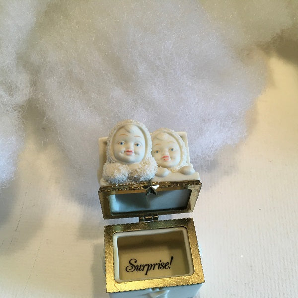 Department 56 Snowbabies “Surprise” Bisque Hinged Trinket Box