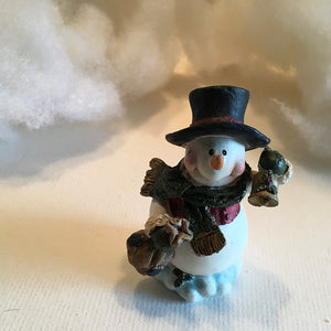 Snowman Figurine Ringing Bell Christmas Snowman Decoration