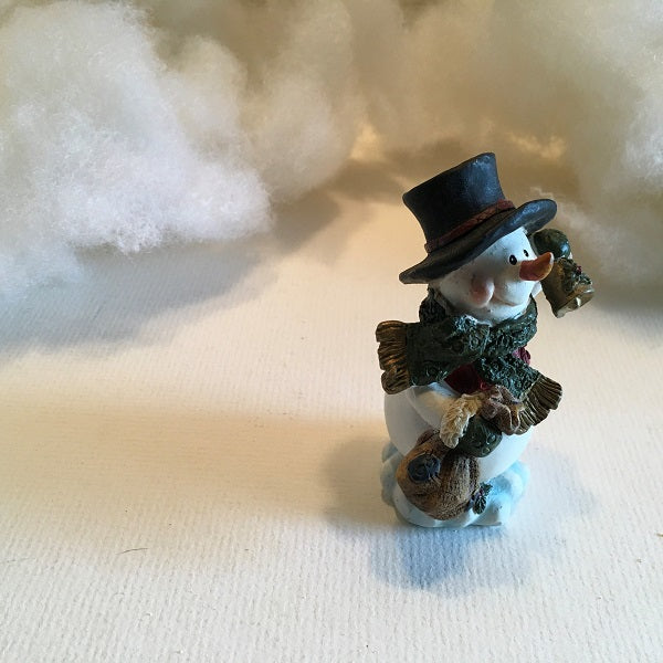 Snowman Figurine Ringing Bell – Christmas Snowman Decoration (4 Inch)