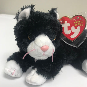 Ty Beanie Babies Booties The Cat Black And White Plush Cat 2002