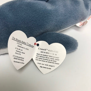 Ty Beanie Baby Crunch the Shark 1996 Style 4130