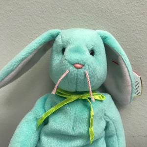 Ty Beanie Baby Hippity the Rabbit 1996 Green Rabbit