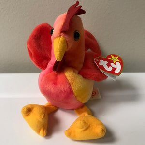 Ty Beanie Baby Strut the Rooster 1996 plush chicken