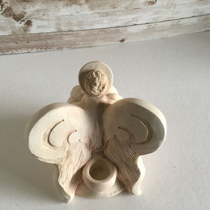 United Designs Candle Lights Angel Pink Candle Holder 1988