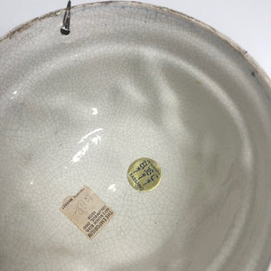 Vintage ABC Bassano Ceramiche Hand Painted Wall Hanging Dome Mold Italy