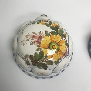 Vintage ABC Bassano Ceramiche Hand Painted Wall Hanging Dome Mold Italy