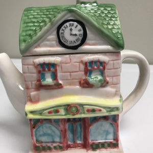 Vintage Country Cottage Ceramic Teapot Charming Pink Teapot