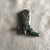 Vintage Cowboy Boot with Spur Silver Tone Brooch