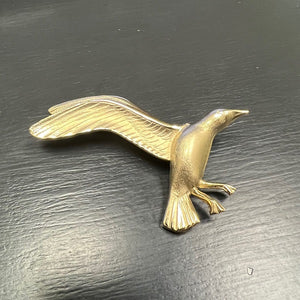 Vintage Giovanni Gold Tone Seagull Bird Brooch 2.25in