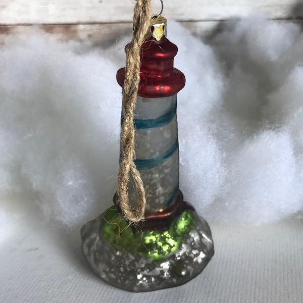 Vintage Lighthouse Christmas Tree Ornament Nautical Ornament