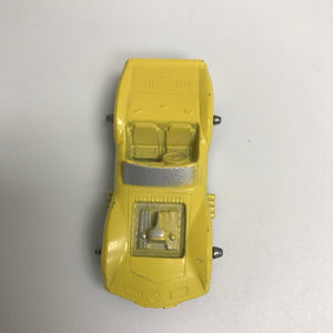 Vintage Midgetoy Yellow Corvette Stringray Metal Die-Cast Toy Car