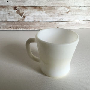 Vintage Plain White Milk Glass Coffee Mug