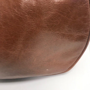 Williams Sonoma Jean Company Brown Leather Purse Short Strap