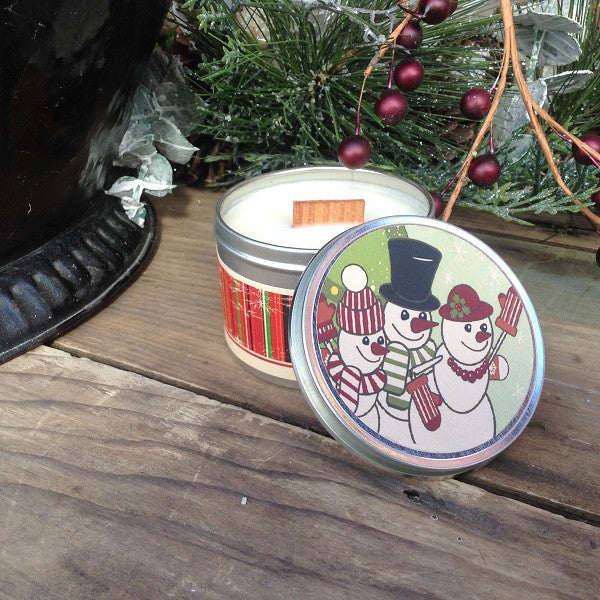 Winter Candy Apple Wood Wick Soy Candle-Chickenmash Farm