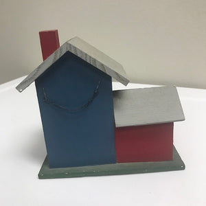 Wooden Birdhouse Tabletop Home Décor Wall Hanger