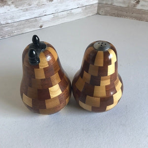 Wooden Pear Salt Shaker and Pepper Grinder