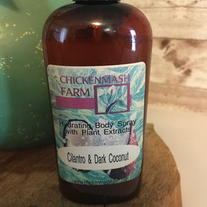 Cilantro dark coconut scented body spray