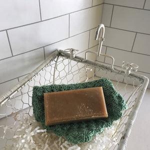 crochet washcloth sage