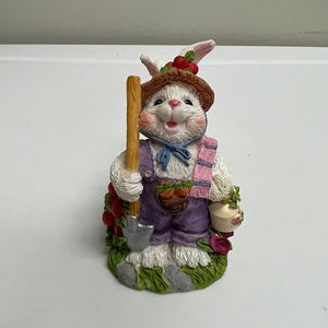 Easter Rabbit Figurine Resin Standing Easter Rabbit Figurines Lot of 3