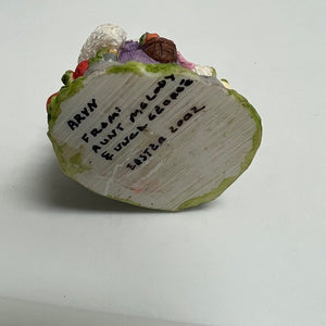 Easter Rabbit Figurine Resin Standing Easter Rabbit Figurines Lot of 3