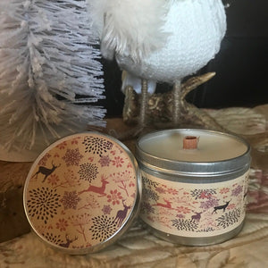 Holiday candle roasted chestnuts and rum