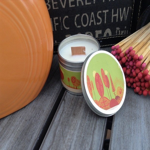 Just Peachy Wood Wick Soy Candle-Chickenmash Farm