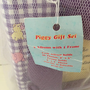 Newborn Baby Photo Album Gift Set Puple Piggy Pattern Baby Gift-Chickenmash Farm