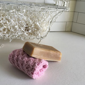 pink washcloth