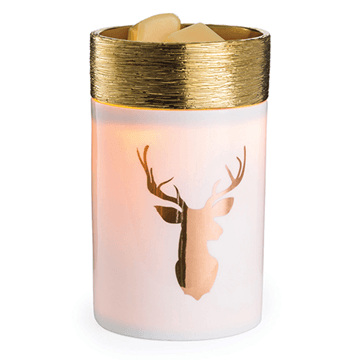 Fragrance Warmer | Electric Tart Burner | Deer Design Golden Stag-Chickenmash Farm