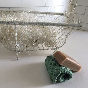 Sage Handmade Crocheted Washcloth