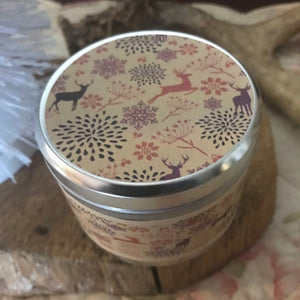 Scented holiday candle chestnuts and rum