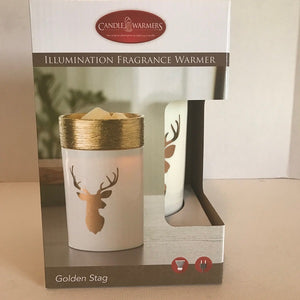 Fragrance Warmer | Electric Tart Burner | Deer Design Golden Stag-Chickenmash Farm