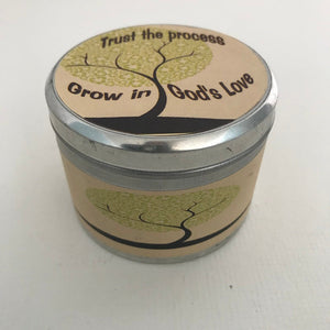 Grow in God's Love Inspirational Candle | Pearberry Scented Candle-Chickenmash Farm