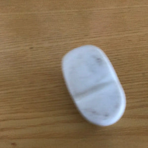 white porcelain shoe bottom view