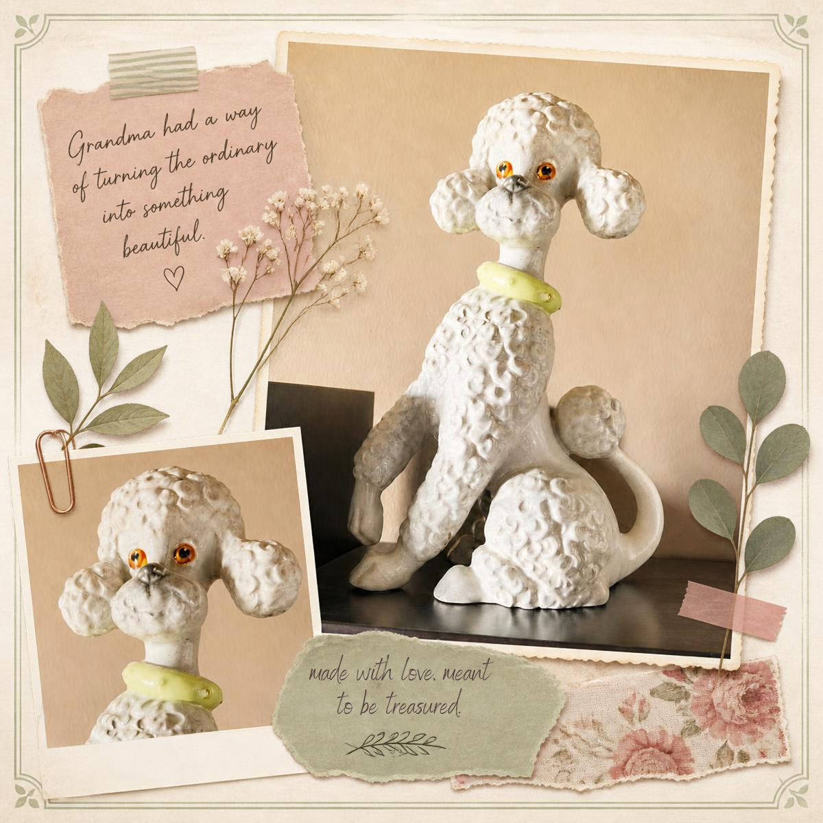 ceramic poodle from grandma