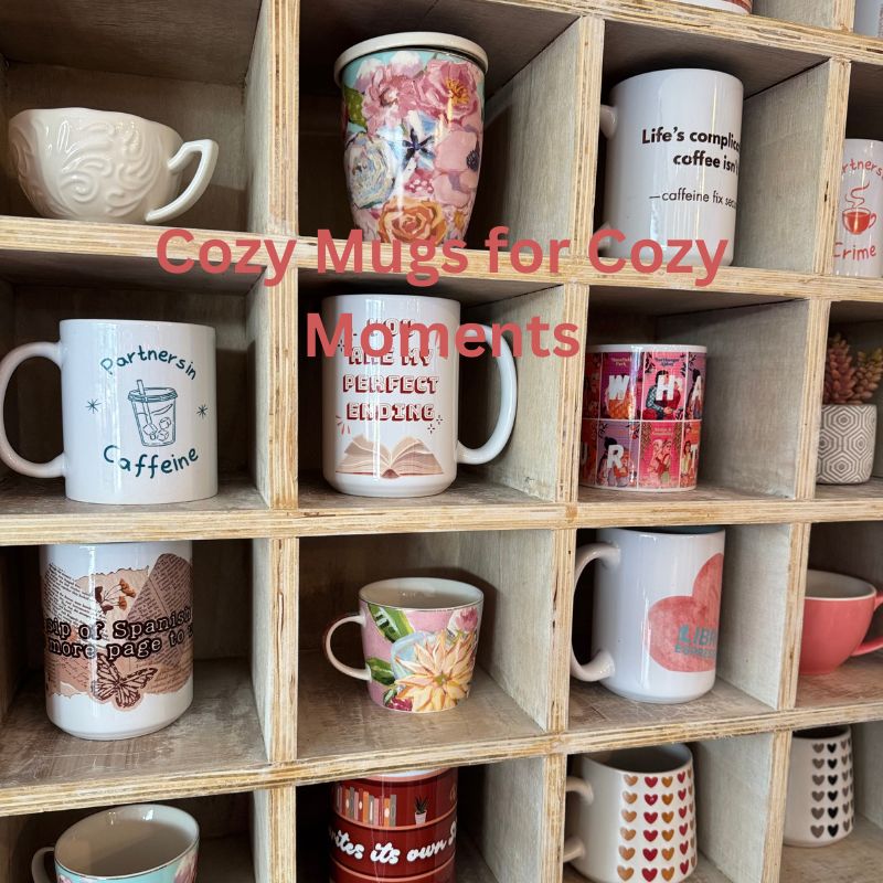 vintage collectible mugs on display