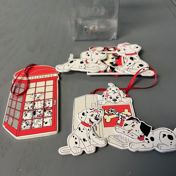101 Dalmatians Wooden Christmas Ornaments Set of 3 Kurt S. Adler