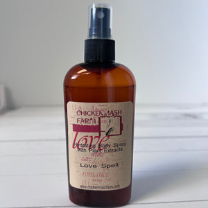 Love Spell Botanical body mist white background
