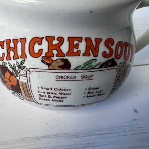 Mug with 'Chicken Soup' text and recipe illustration on a white background