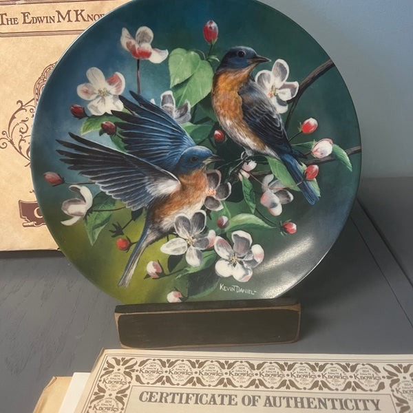 1986 The Bluebird Collectible Plate by Kevin Daniel
