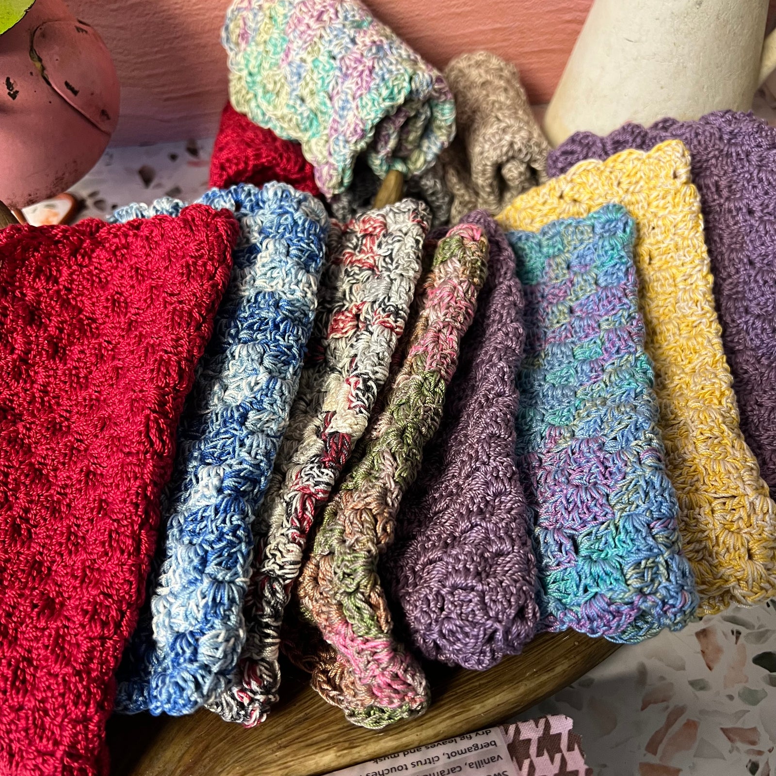 Mystery “Surprise Me” Handmade Crocheted Cotton Washcloth